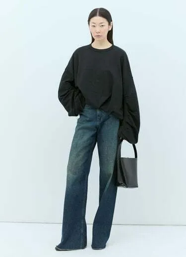 Dries Van Noten Crew Neck Long Sleeves Cotton Puff Sleeves