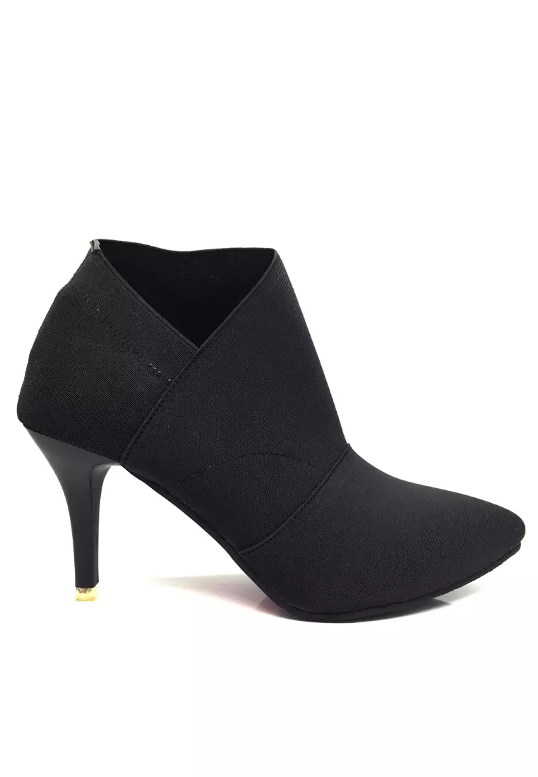 Elastic Heel Ankle Boots VLA196