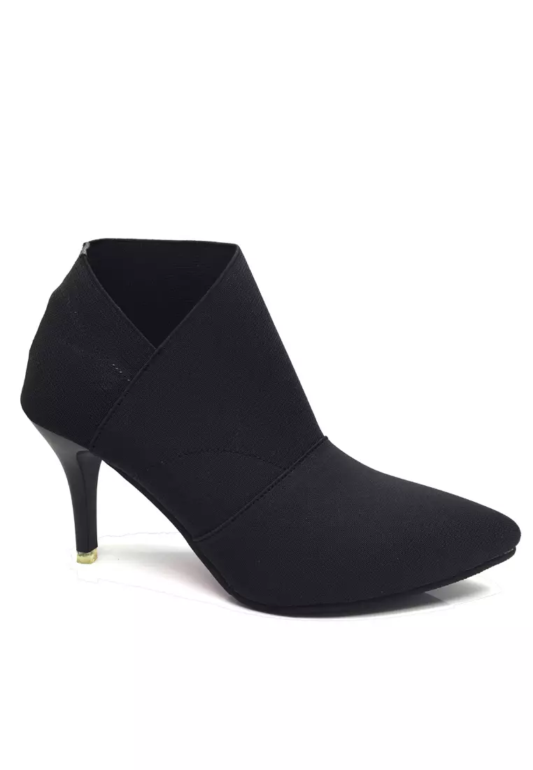 Elastic Heel Ankle Boots VLA196