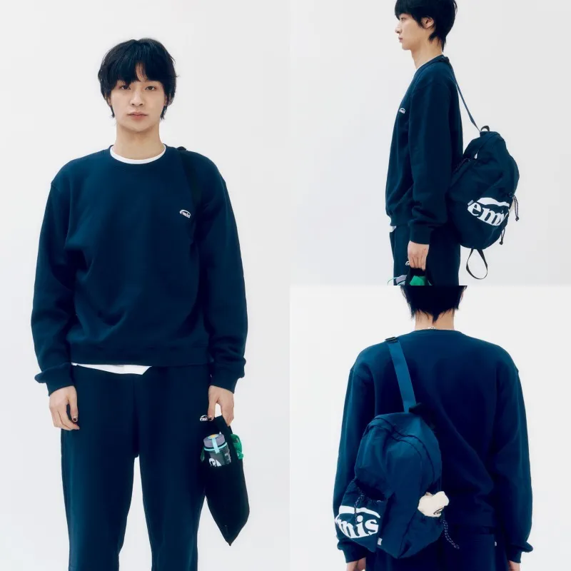 EMIS | Plain Oversized Logo Unisex Street Style