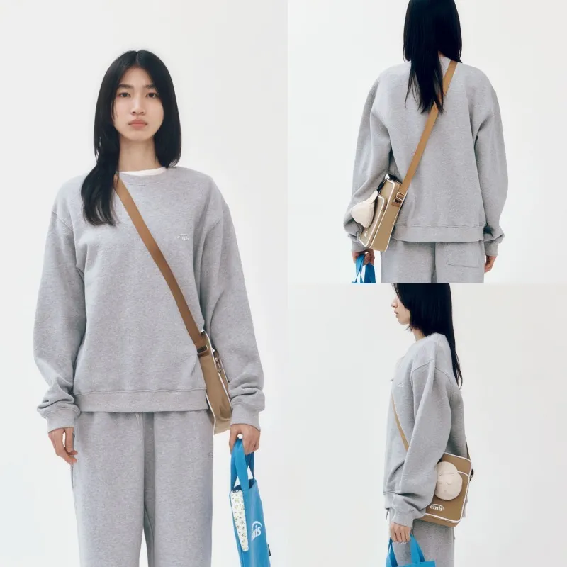 EMIS | Plain Oversized Logo Unisex Street Style