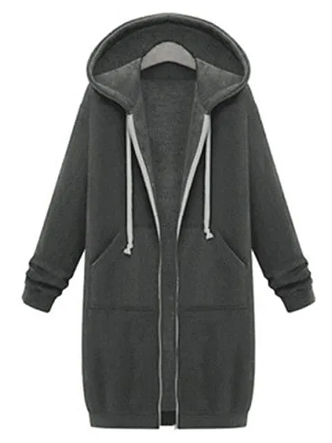 Fall Women's Hoodie Jacket Warm Style