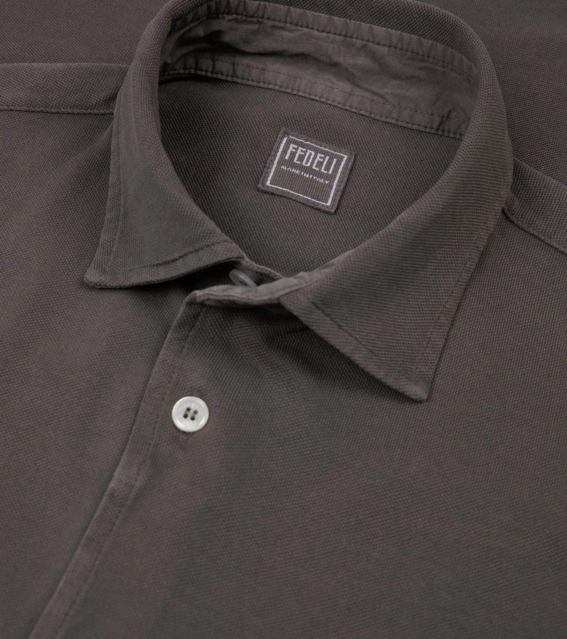 Fedeli Grey Pique Shirt: Light Cotton- Perfect for Any Occasion