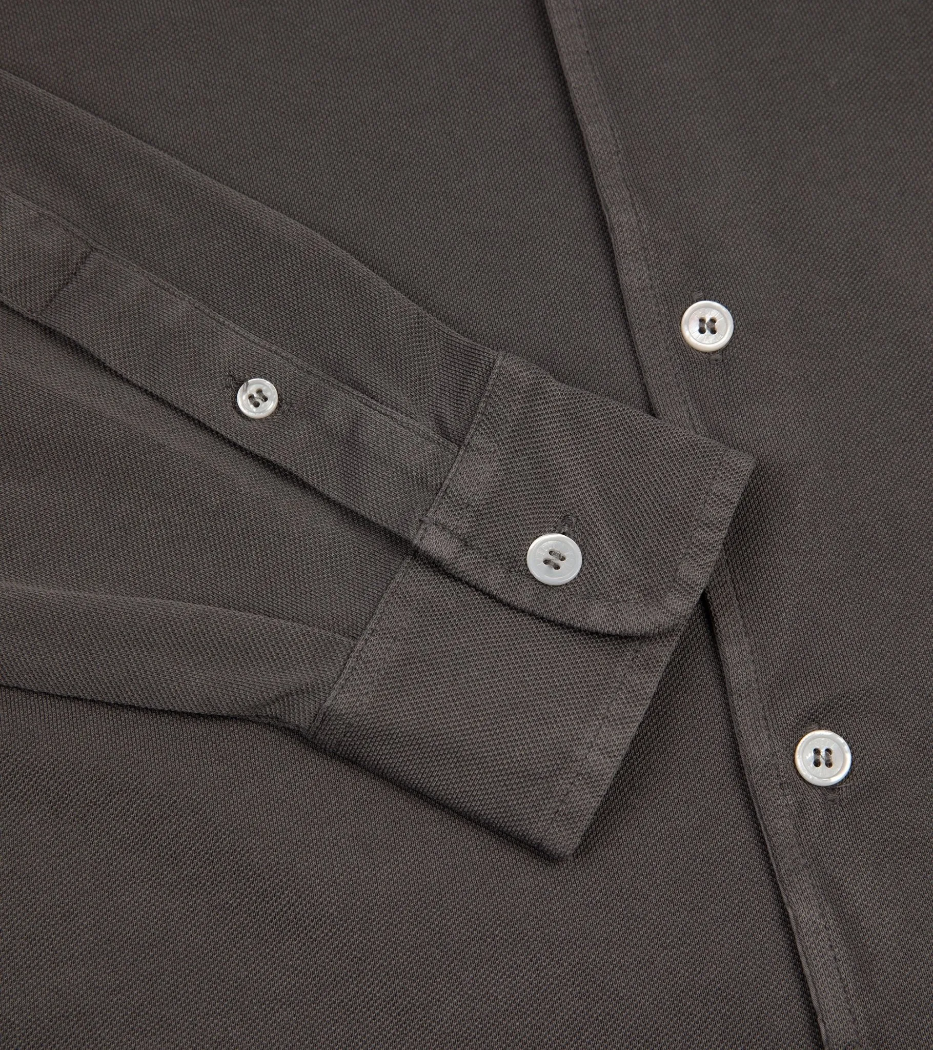 Fedeli Grey Pique Shirt: Light Cotton- Perfect for Any Occasion