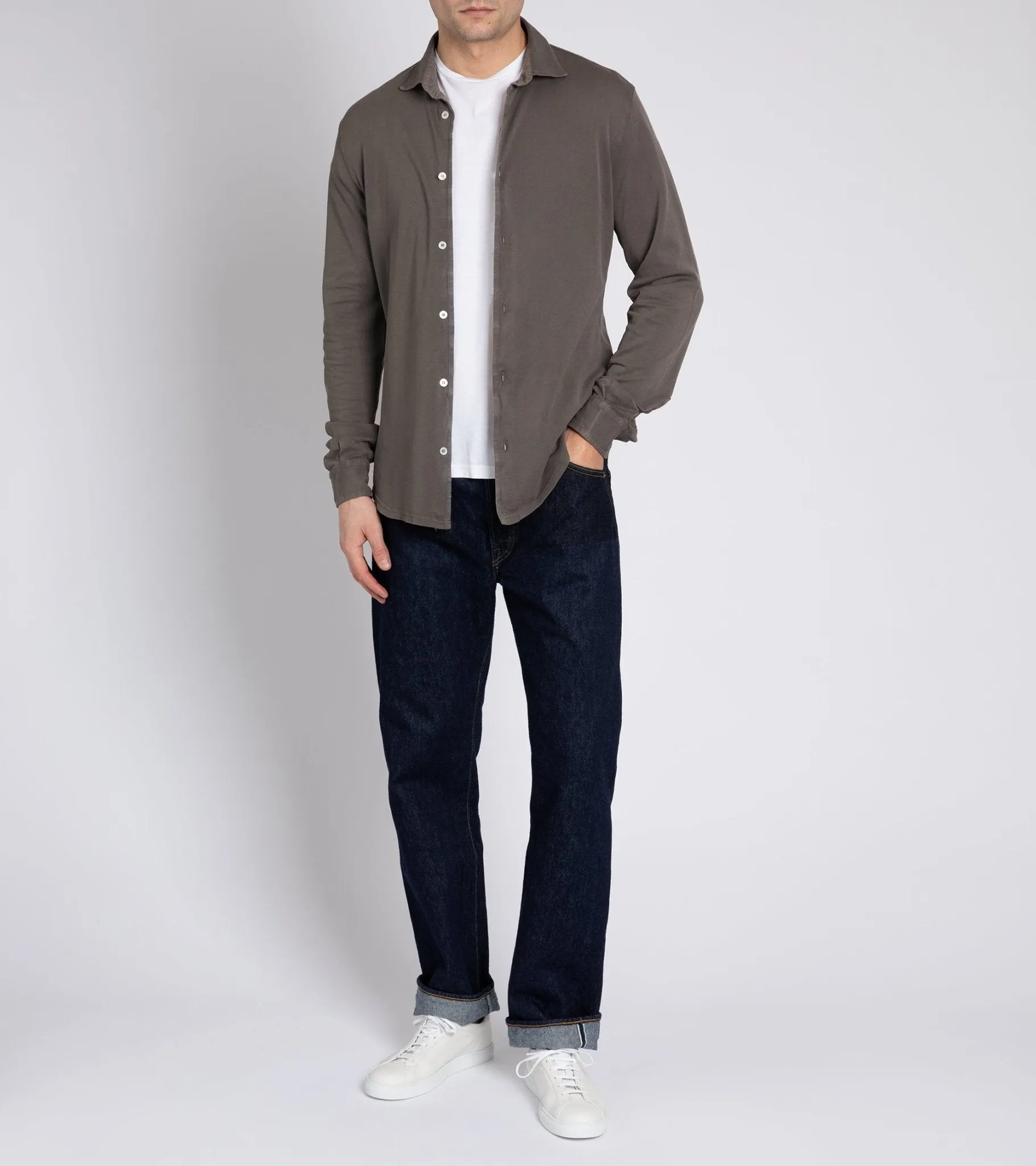 Fedeli Grey Pique Shirt: Light Cotton- Perfect for Any Occasion