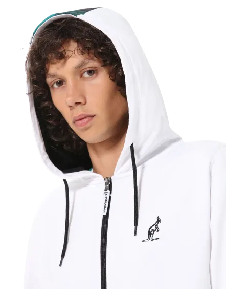 Felpa full zip jungle insert hoodie jacket can be rewritten as Australian sportswear hoodie jacket with full zip and jungle inse