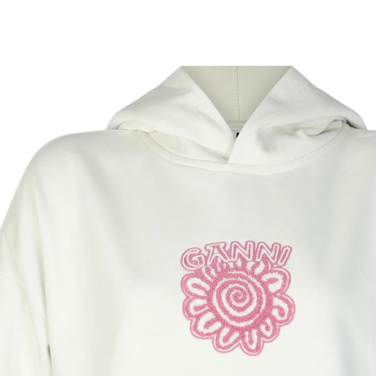 Ganni long sleeves cotton logo unisex street style.