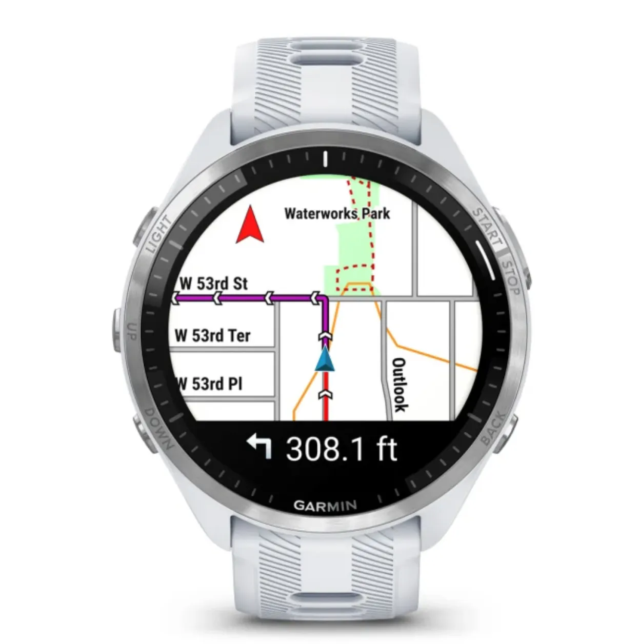 Garmin 965 Forerunner - Titanium/Whitestone