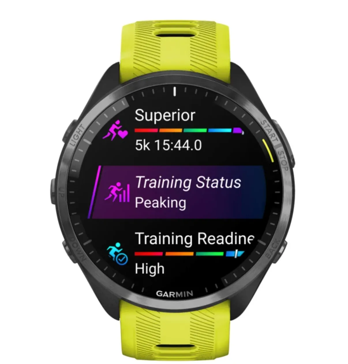 Garmin smartwatch, Carbon Gray/Yellow, Forerunner 965.