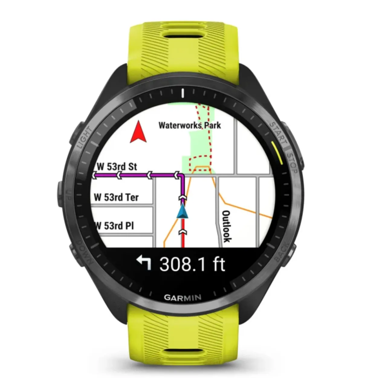 Garmin smartwatch, Carbon Gray/Yellow, Forerunner 965.