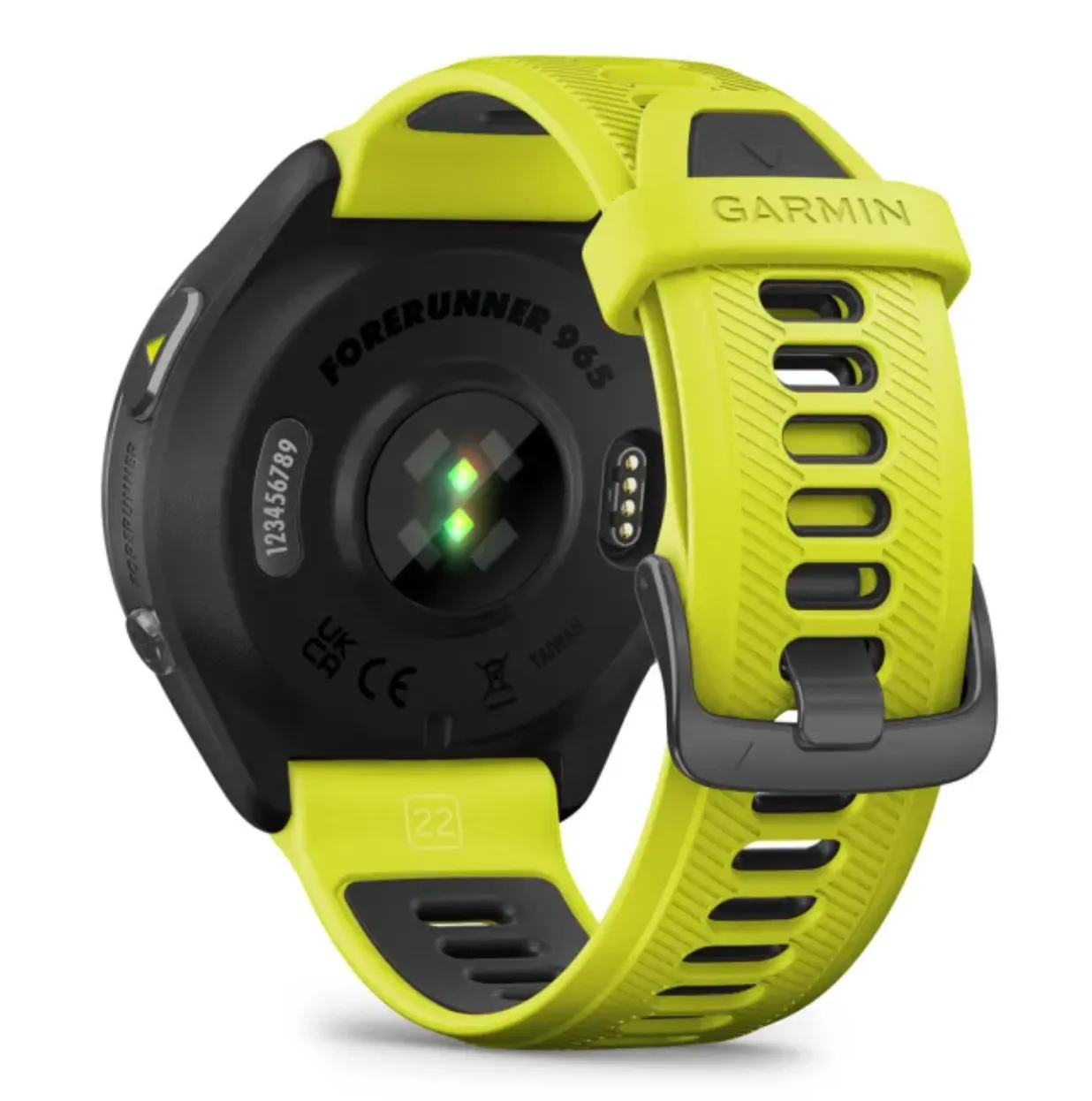 Garmin smartwatch, Carbon Gray/Yellow, Forerunner 965.