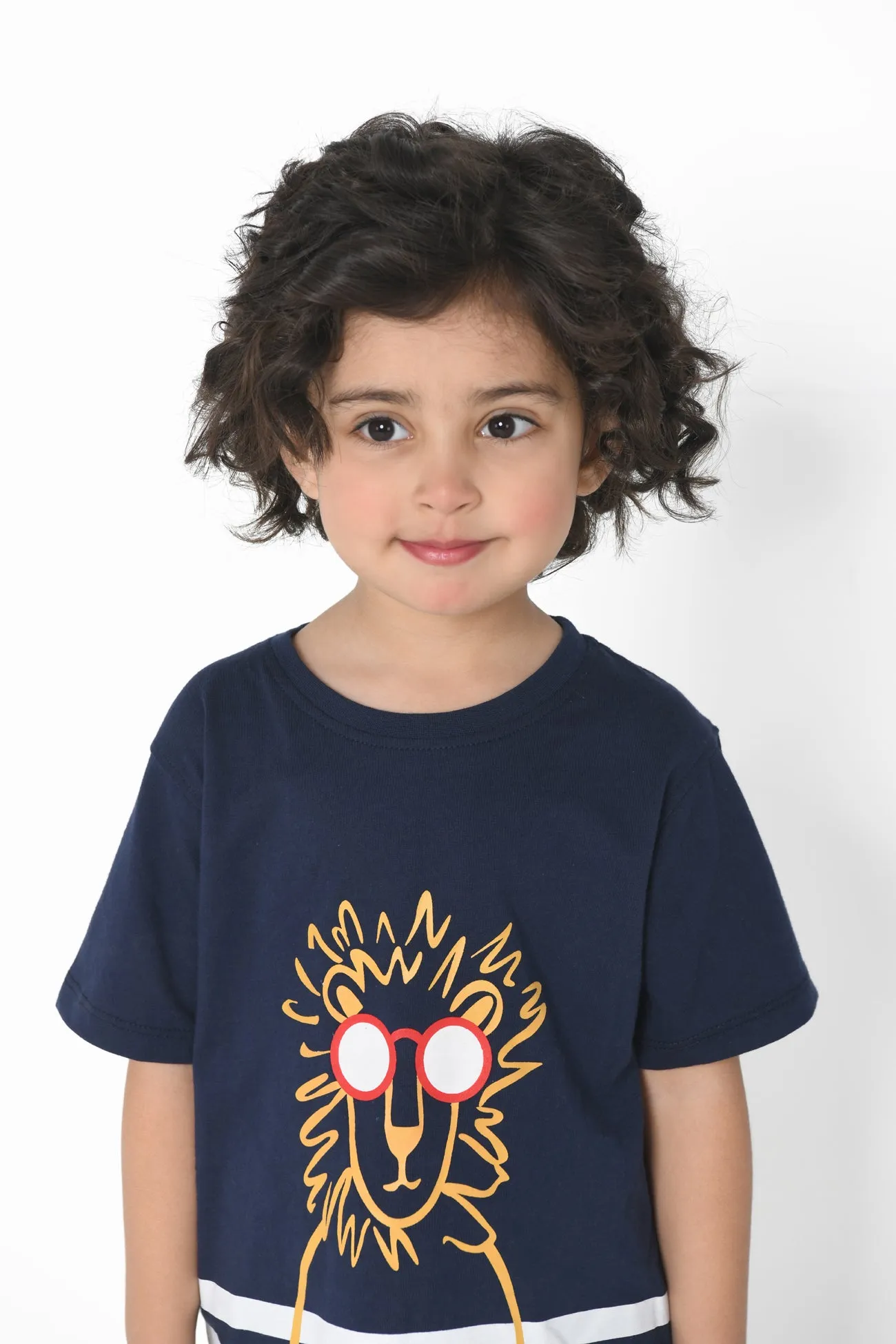 Glowing lion print t-shirt