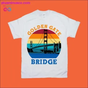 Golden Gate Bridge Retro Sunset Shirts