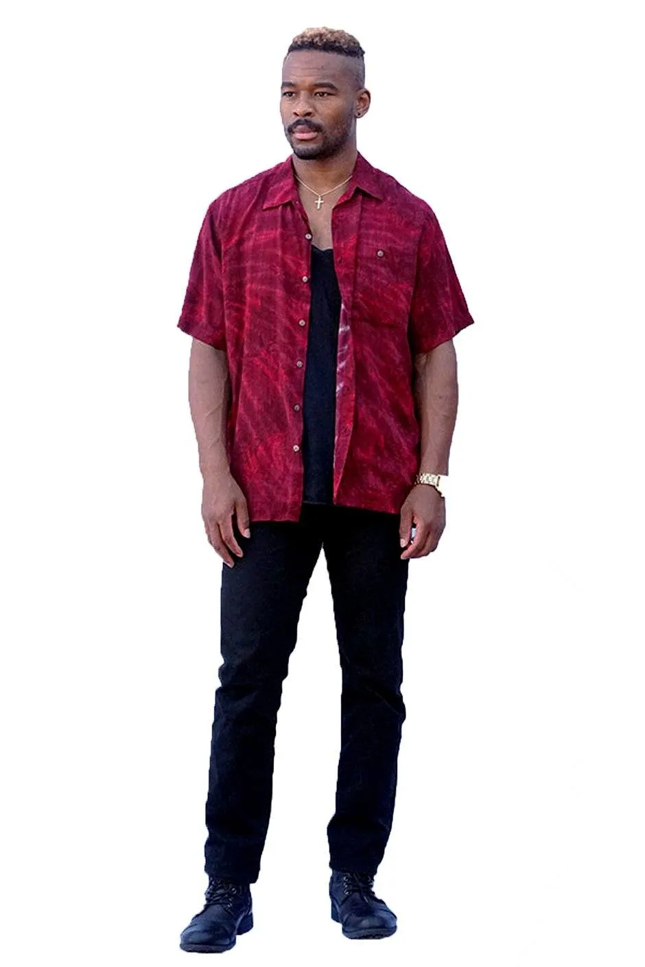 Hawaiian Kai Shirt // Sunburst Tie Dye - Men's Tropical Aloha Shirt