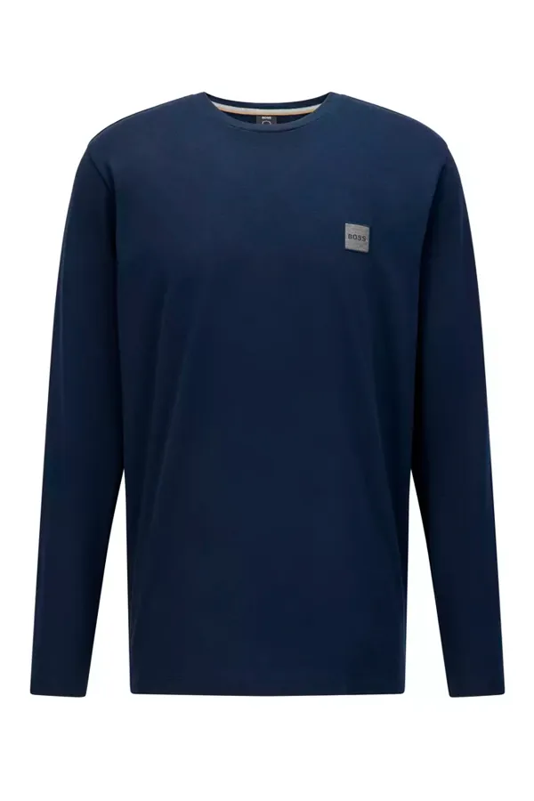 Hugo Boss Patch Logo Long Sleeve T-Shirt Navy