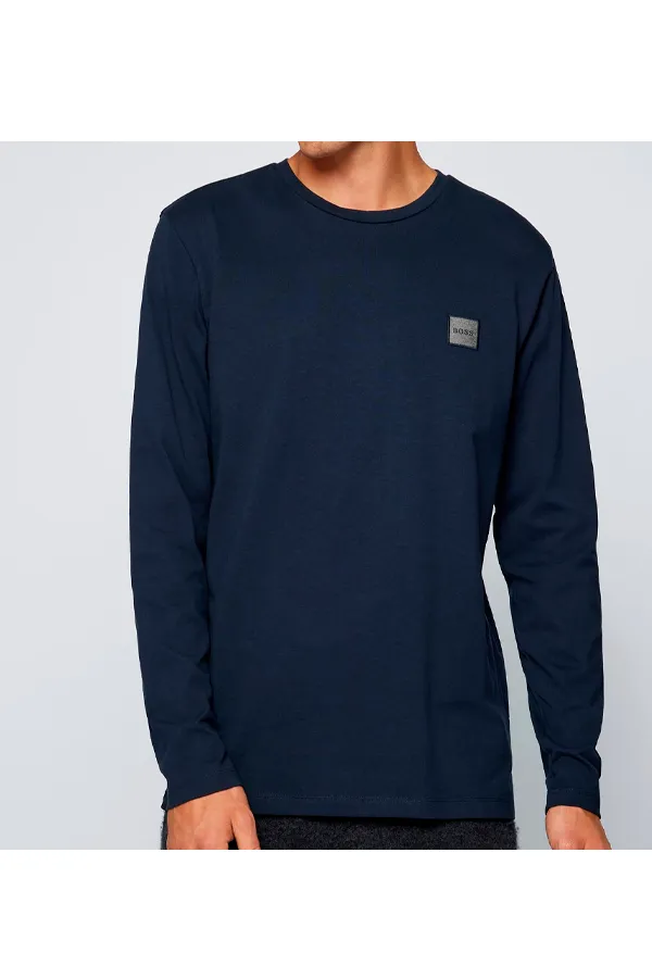 Hugo Boss Patch Logo Long Sleeve T-Shirt Navy