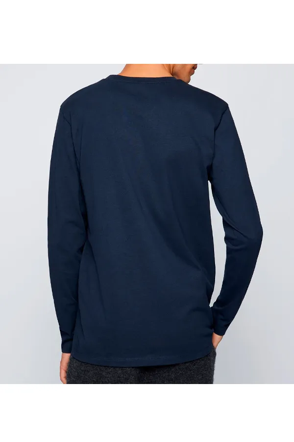 Hugo Boss Patch Logo Long Sleeve T-Shirt Navy