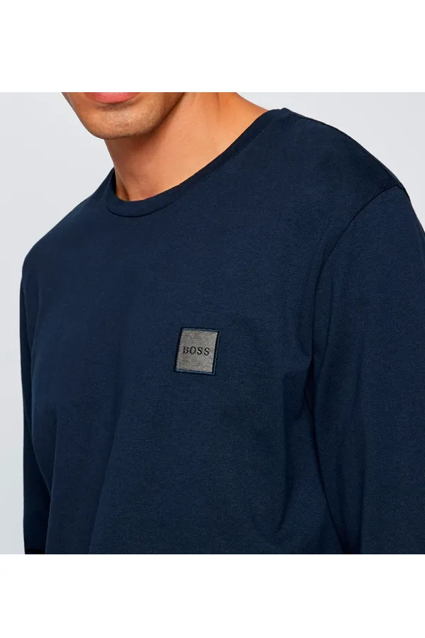 Hugo Boss Patch Logo Long Sleeve T-Shirt Navy