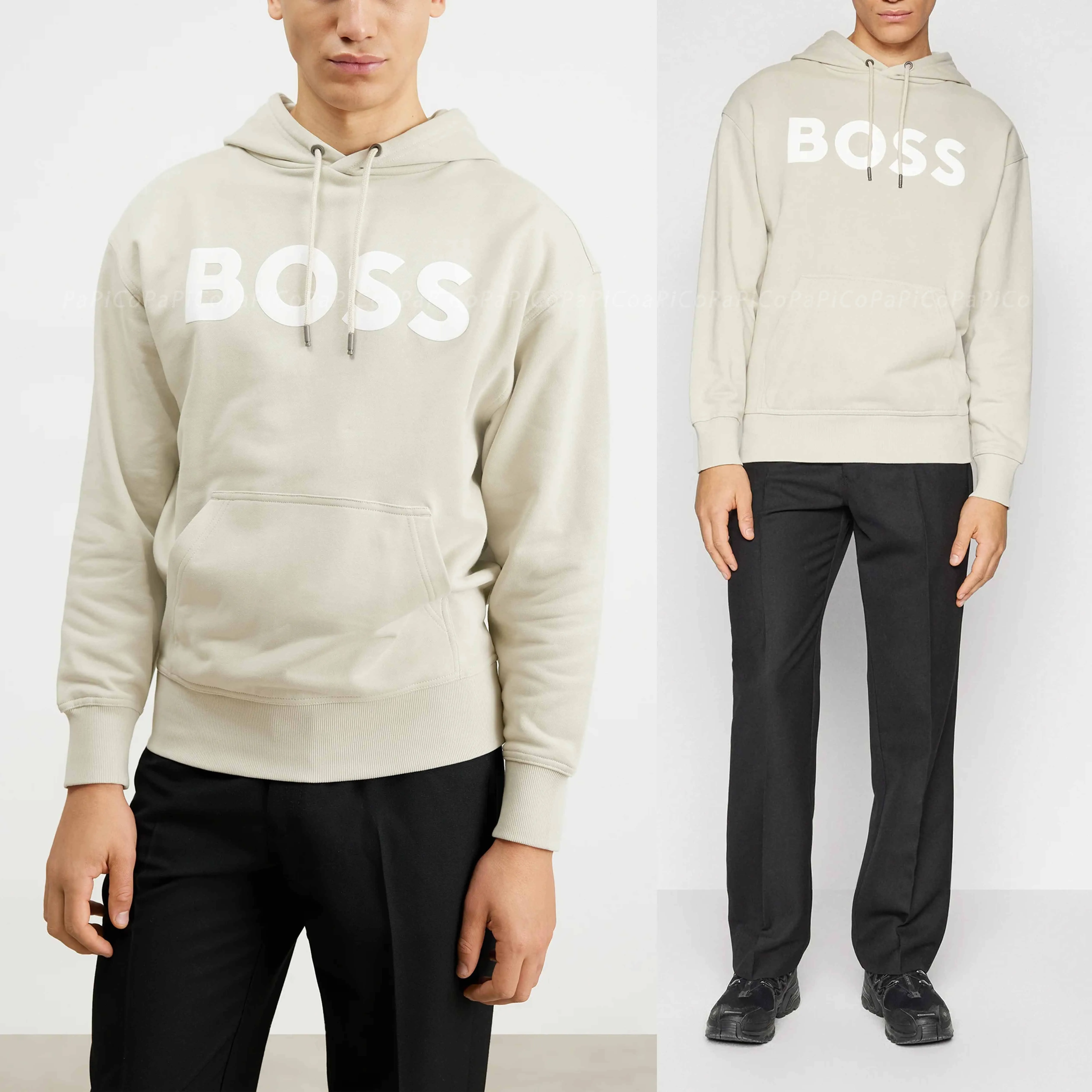 Hugo Boss Unisex Cotton Logo Hoodies | Street Style Long Sleeves Hoodies