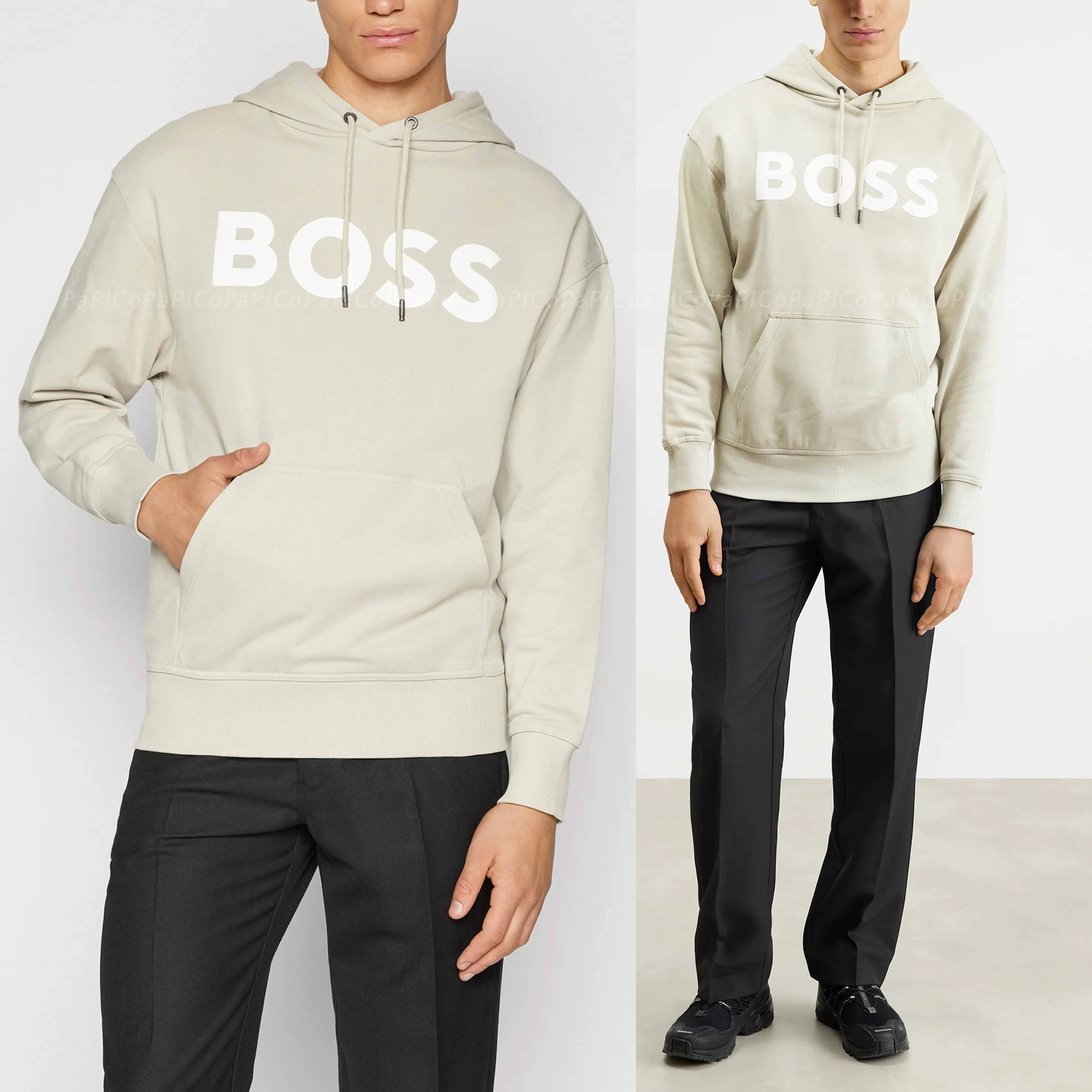 Hugo Boss Unisex Cotton Logo Hoodies | Street Style Long Sleeves Hoodies