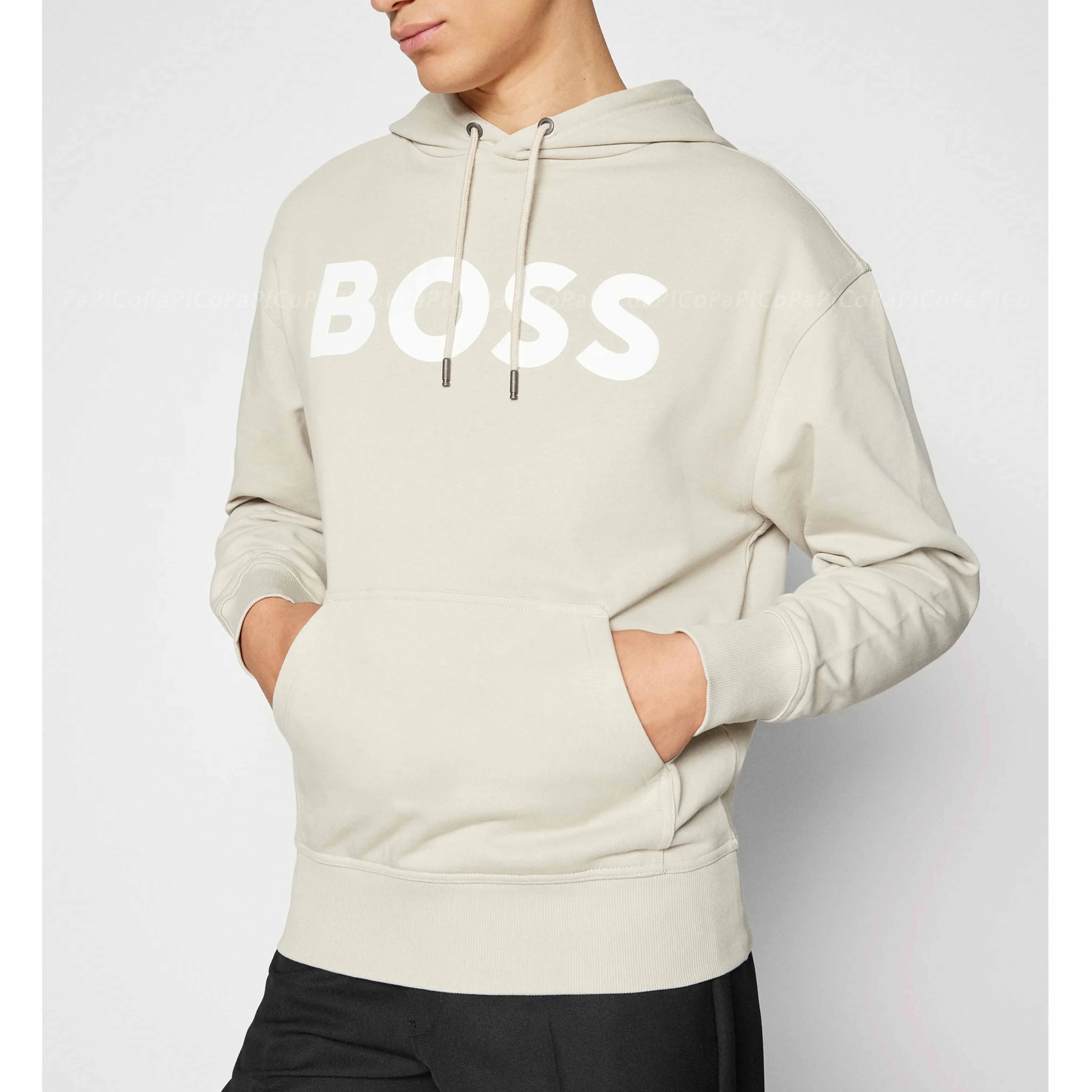 Hugo Boss Unisex Cotton Logo Hoodies | Street Style Long Sleeves Hoodies