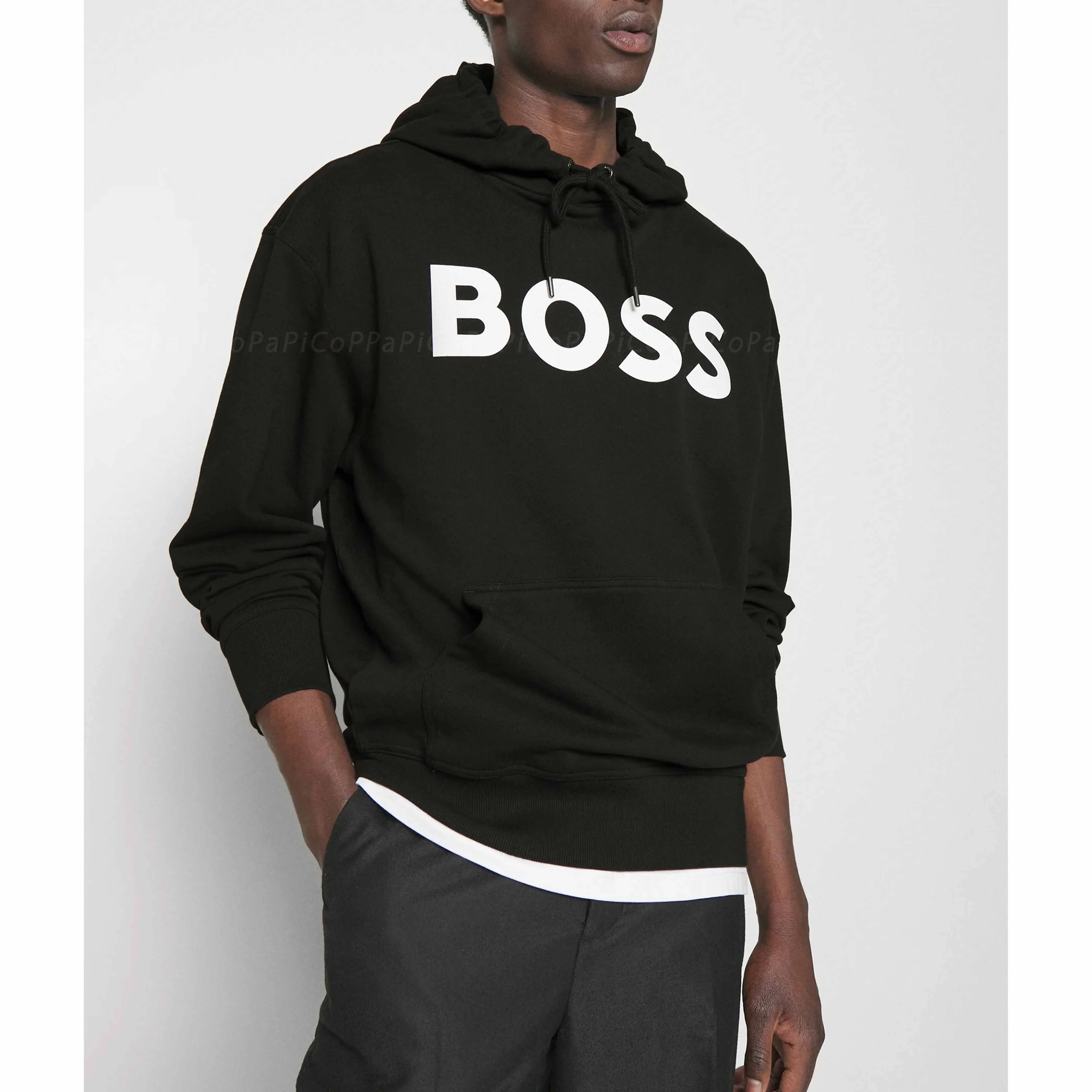 Hugo Boss Unisex Cotton Logo Hoodies | Street Style Long Sleeves Hoodies