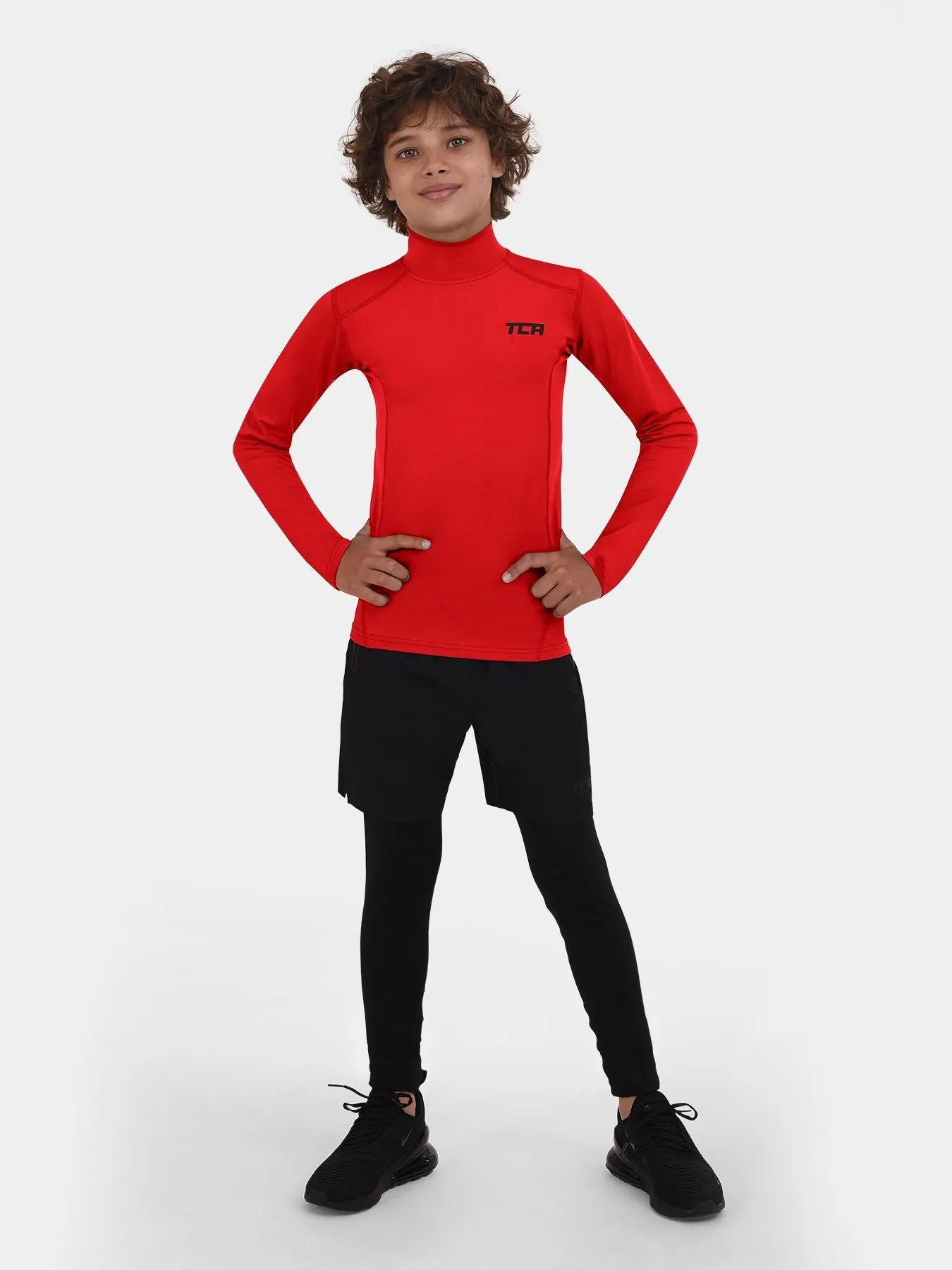 Hyperfusion Compression Base Layer Long Sleeve Mock Neck Boys.