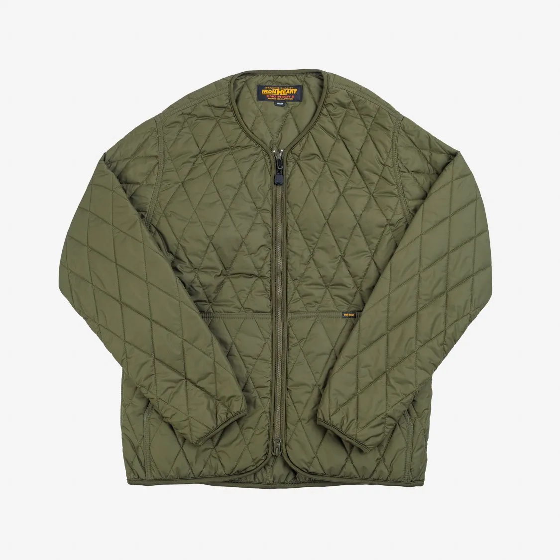 Iron Heart IHJ-118 Olive Lightweight Quilted Jacket