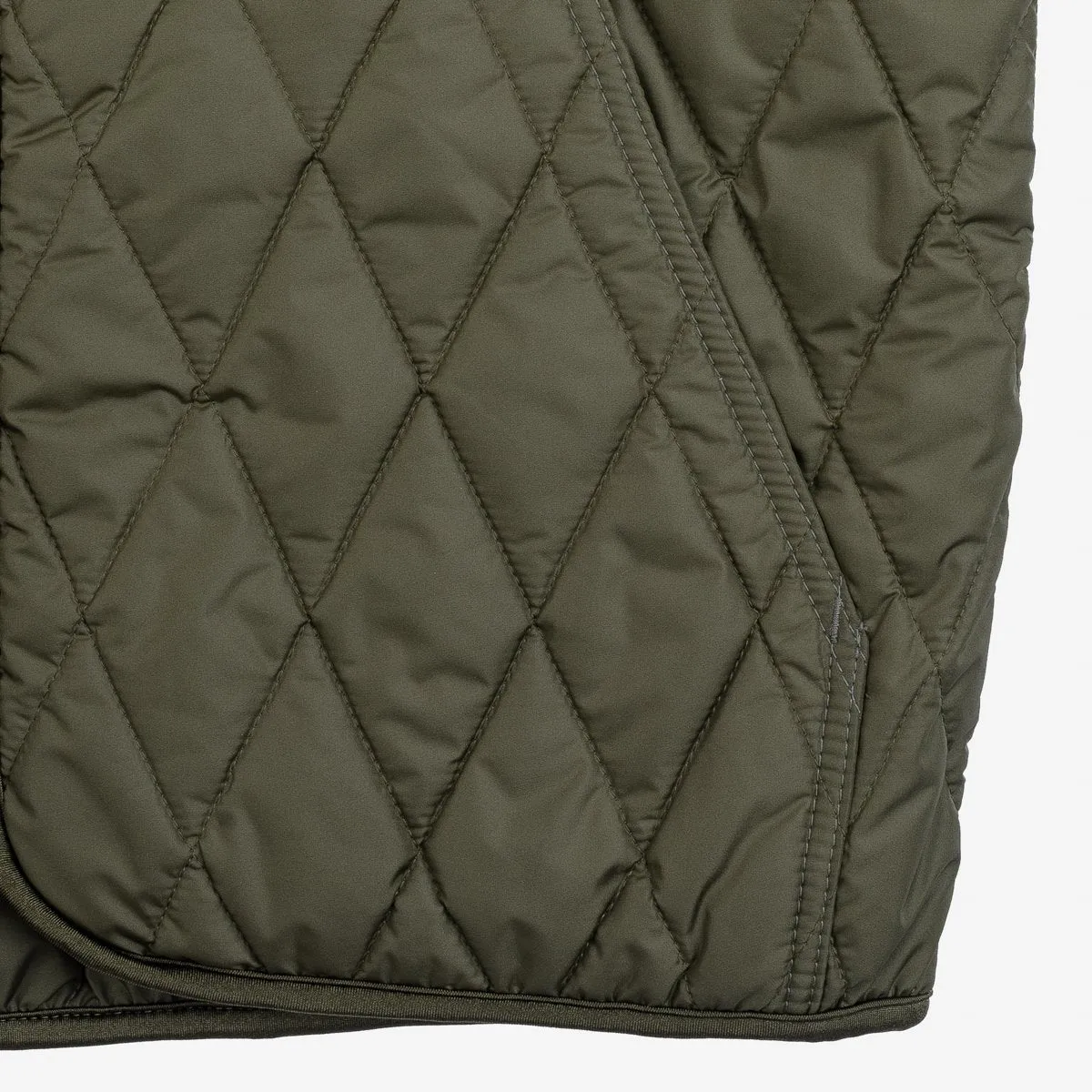 Iron Heart IHJ-118 Olive Lightweight Quilted Jacket