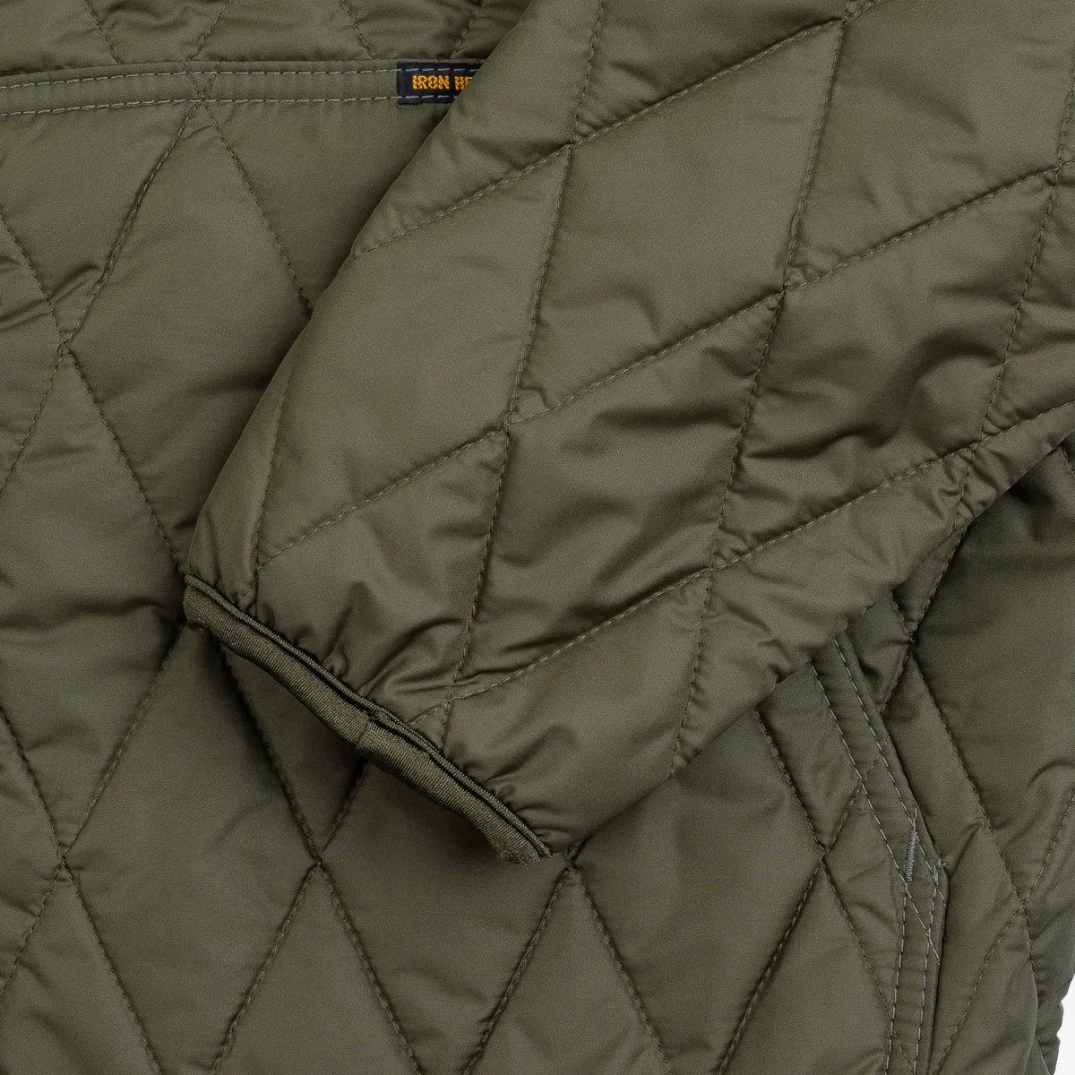 Iron Heart IHJ-118 Olive Lightweight Quilted Jacket