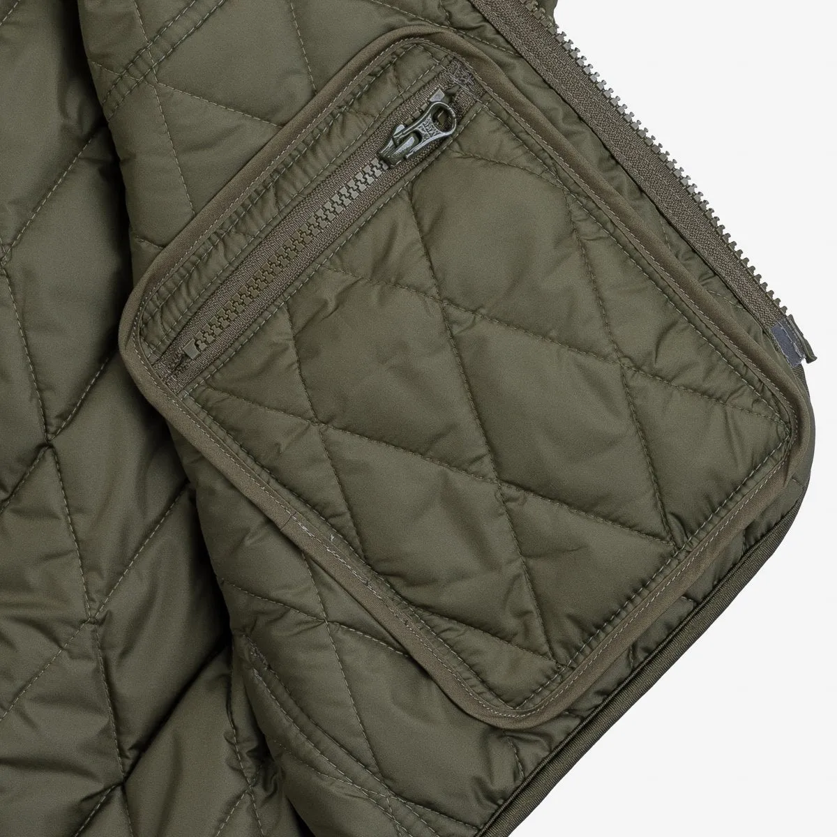 Iron Heart IHJ-118 Olive Lightweight Quilted Jacket