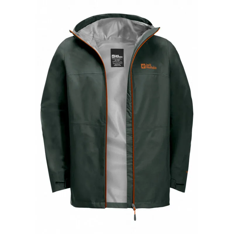 Jack Wolfskin Men's Highest Peak 3L Rain Jacket - Waterproof Jacket