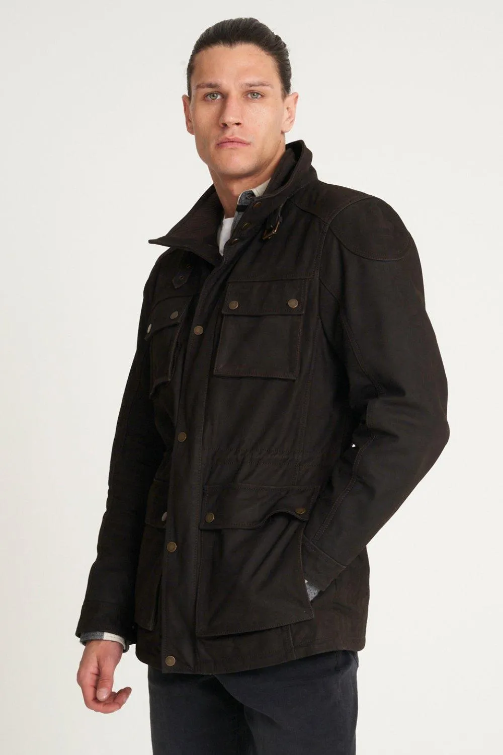 Jackets & Coats | Buffalo Leather Utility Coat | Barneys Originals