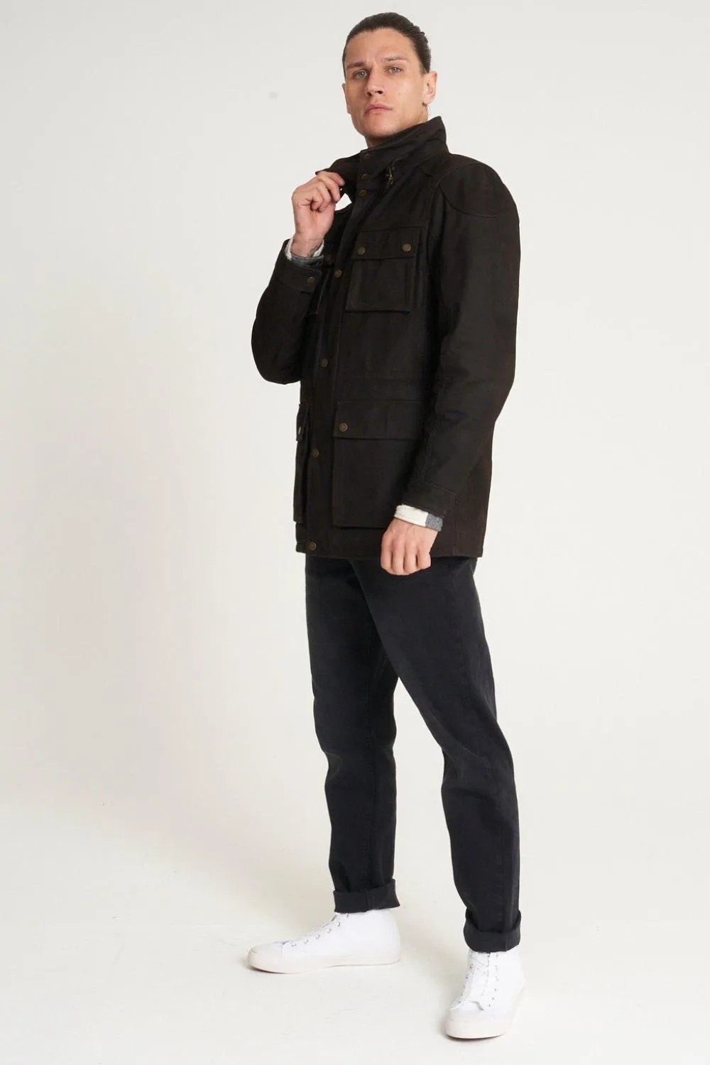 Jackets & Coats | Buffalo Leather Utility Coat | Barneys Originals