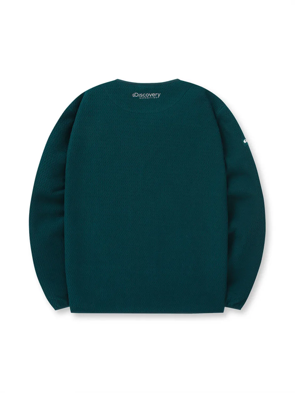 Jacqard Fleece Jacket Turquoise