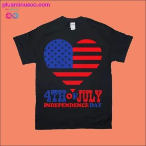 July 4th | American Independence Day | Patriotic Heart Flag