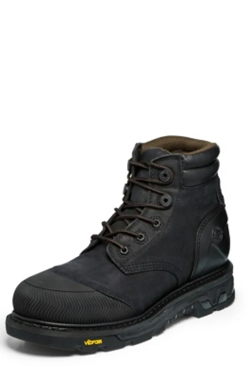 Justin Mens Boots WK250 6" WARHAWK BLACK WATERPROOF COMP TOE