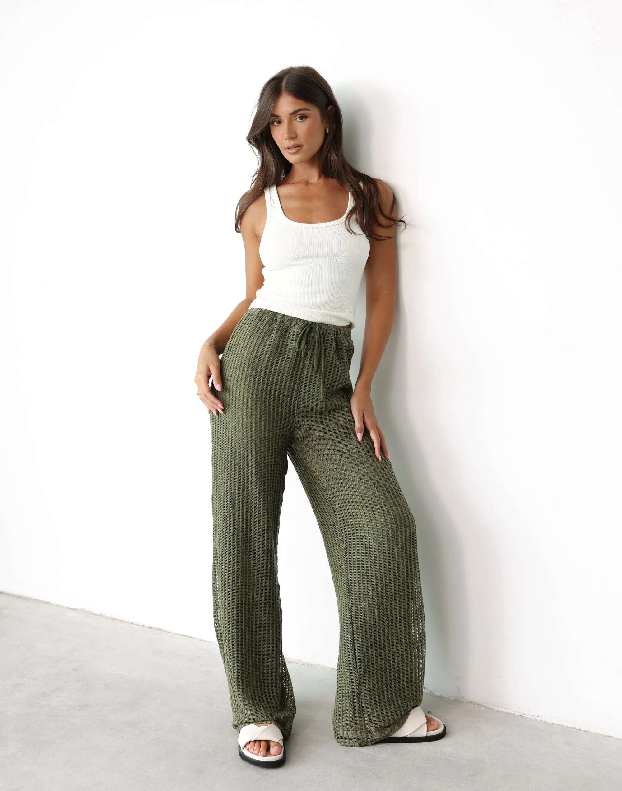 Khaki Aliyna Pants