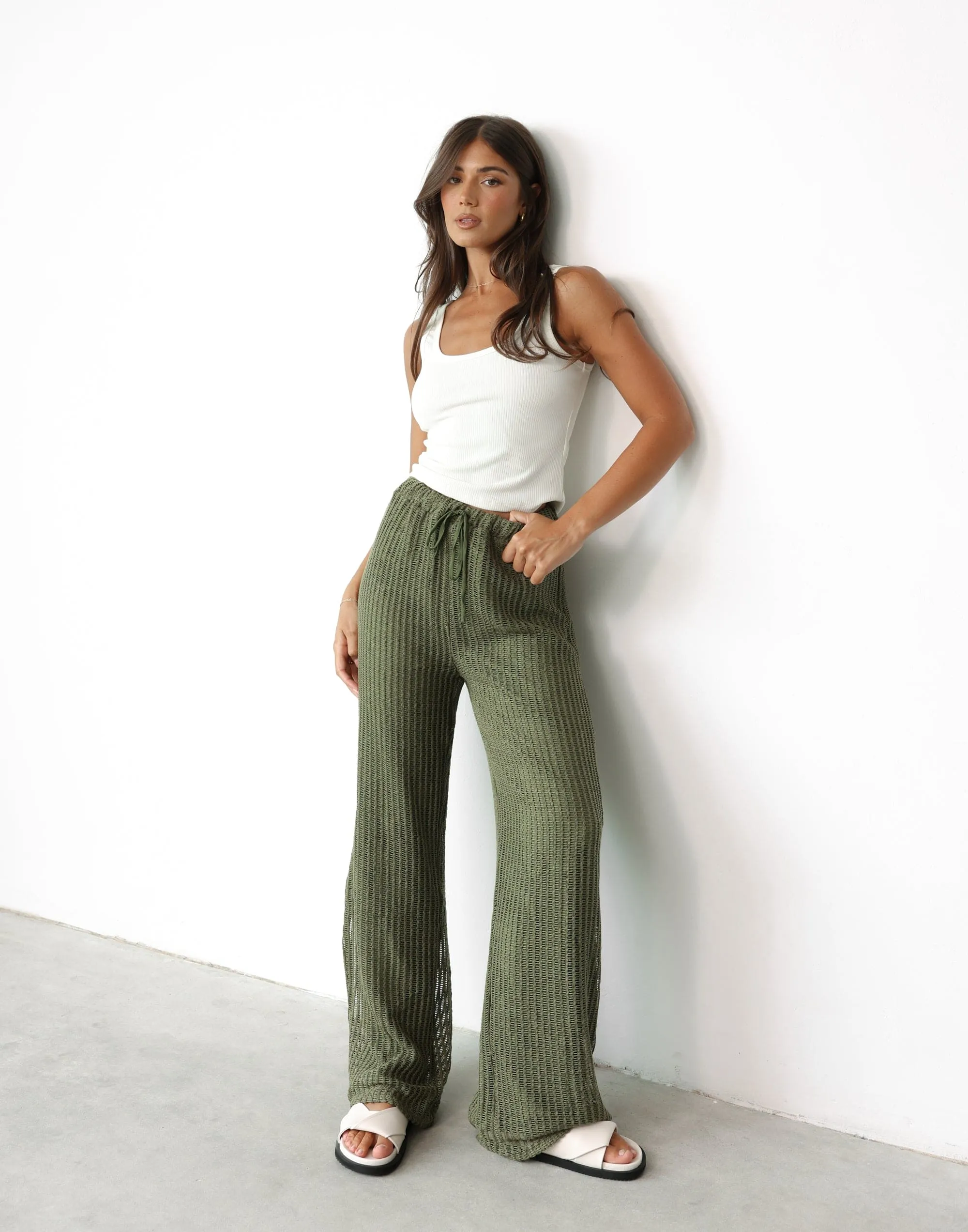 Khaki Aliyna Pants