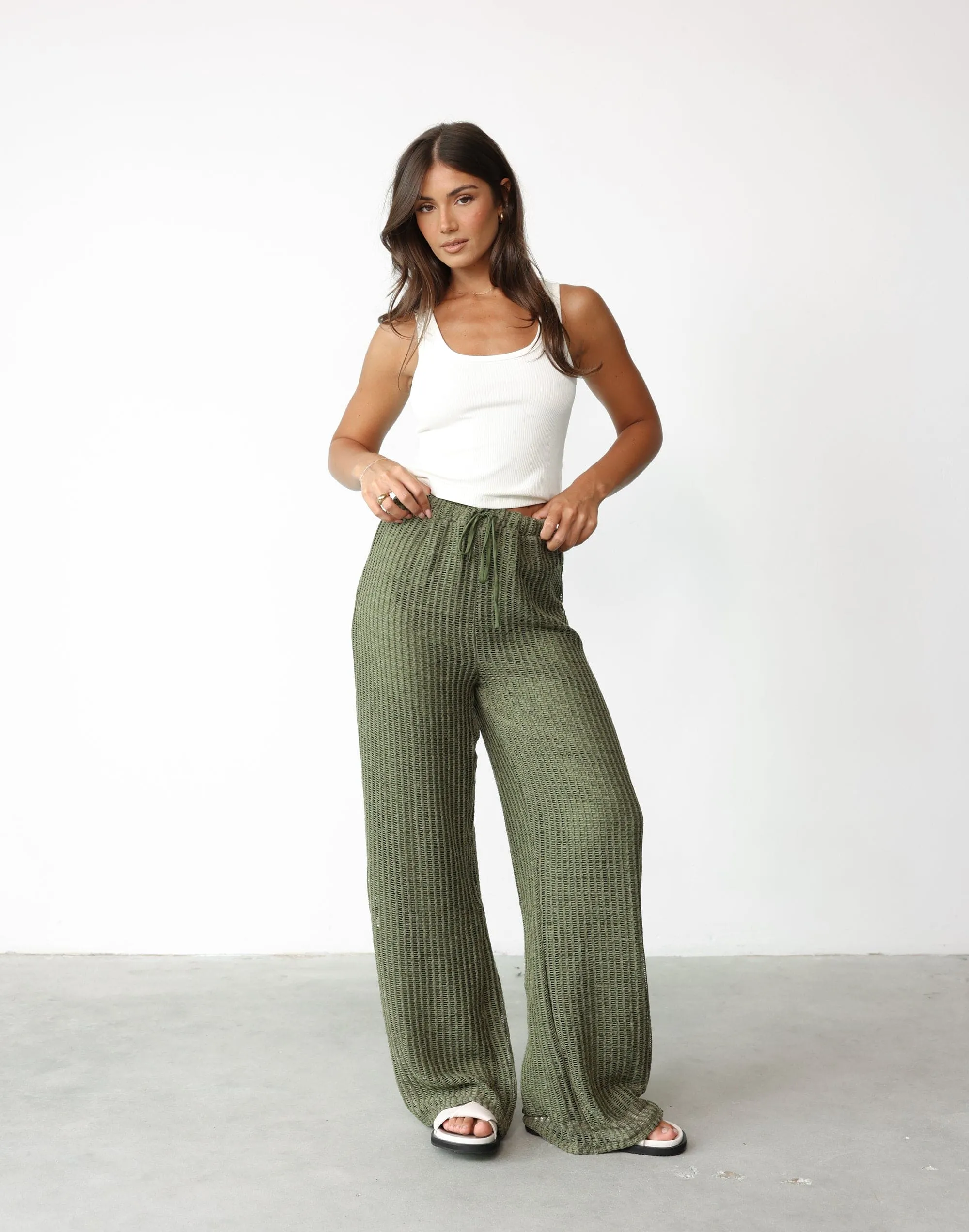 Khaki Aliyna Pants