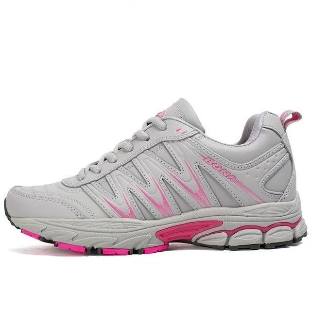 Lace Up Women's Sports Shoes for Outdoor Jogging, Walking, and Athletic Activities