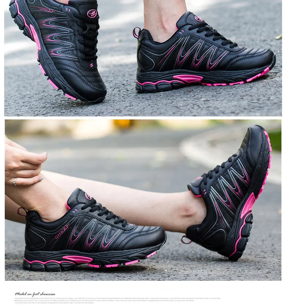 Lace Up Women's Sports Shoes for Outdoor Jogging, Walking, and Athletic Activities