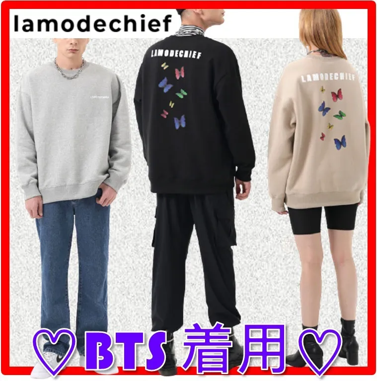 LAMODECHIEF Unisex Long Sleeves Hoodies & Sweatshirts | Street Style