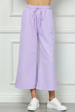 Lavender Pants with Textured Fabric