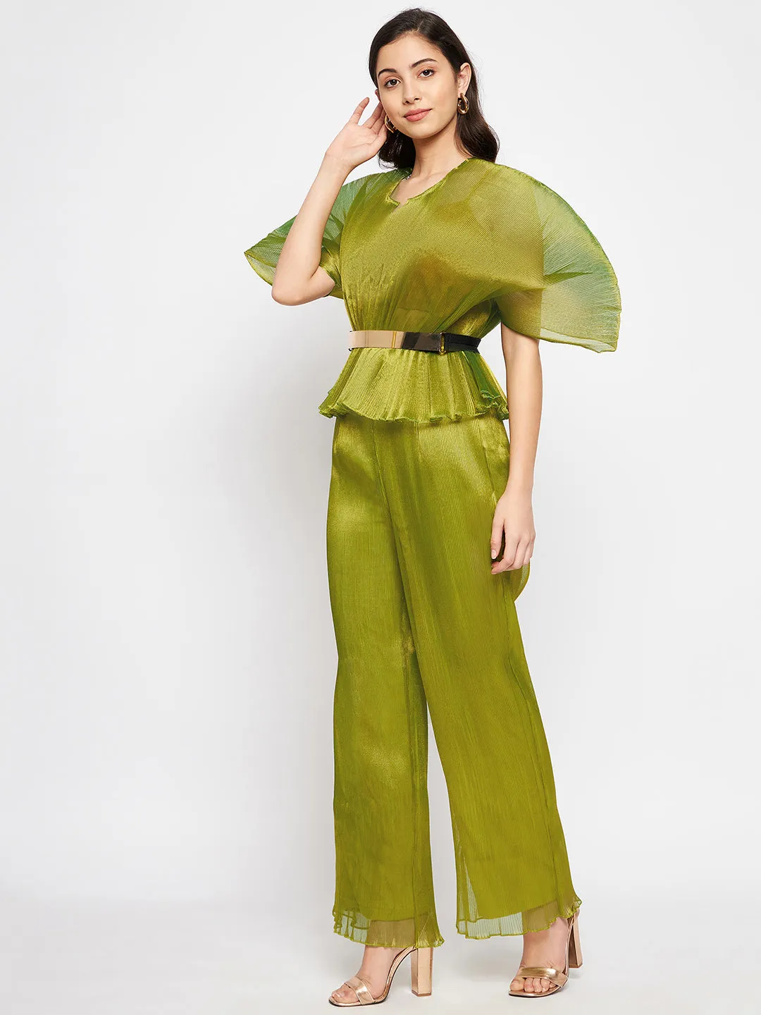 Long Organza Pleated Pants