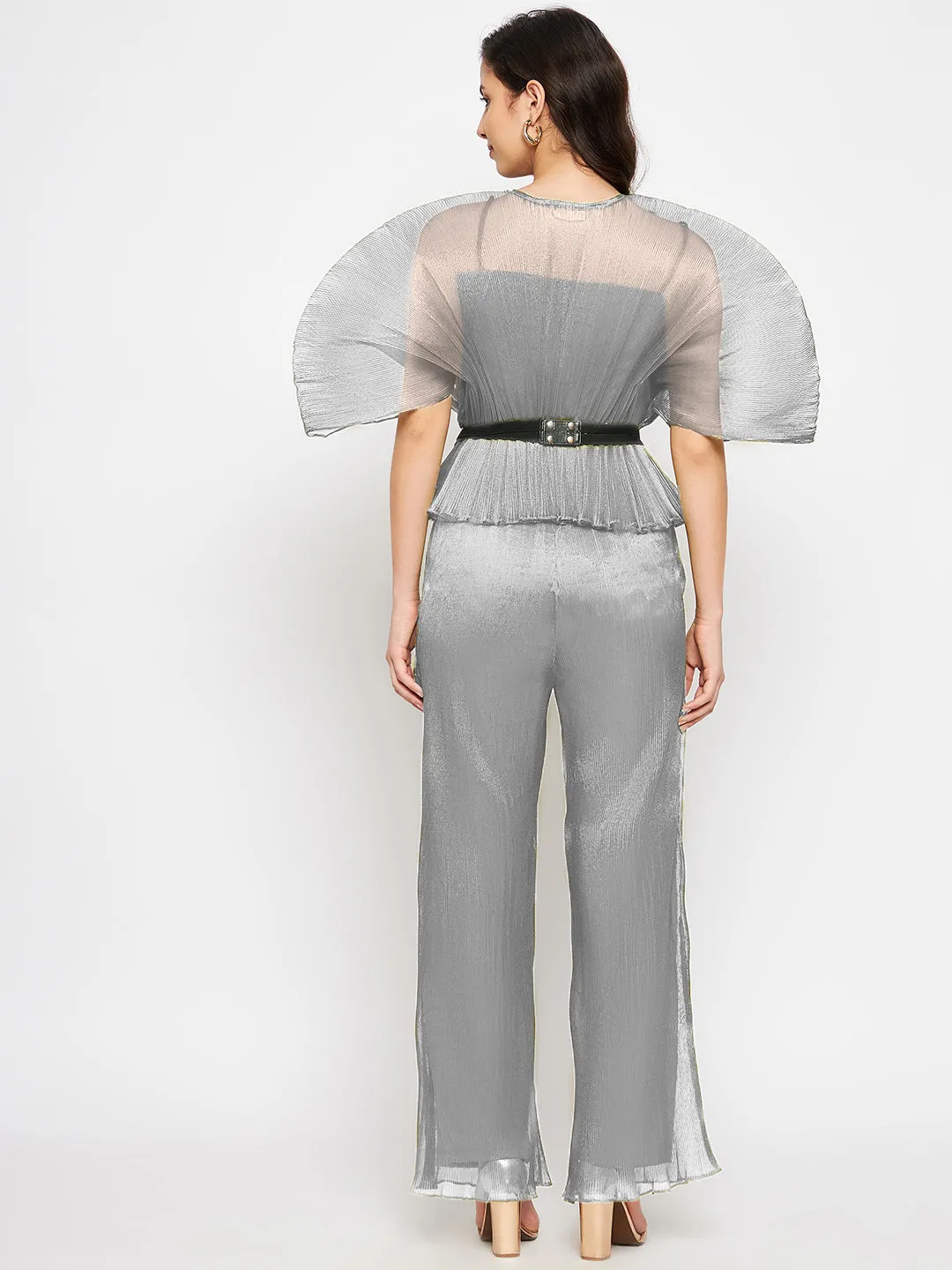 Long Organza Pleated Pants