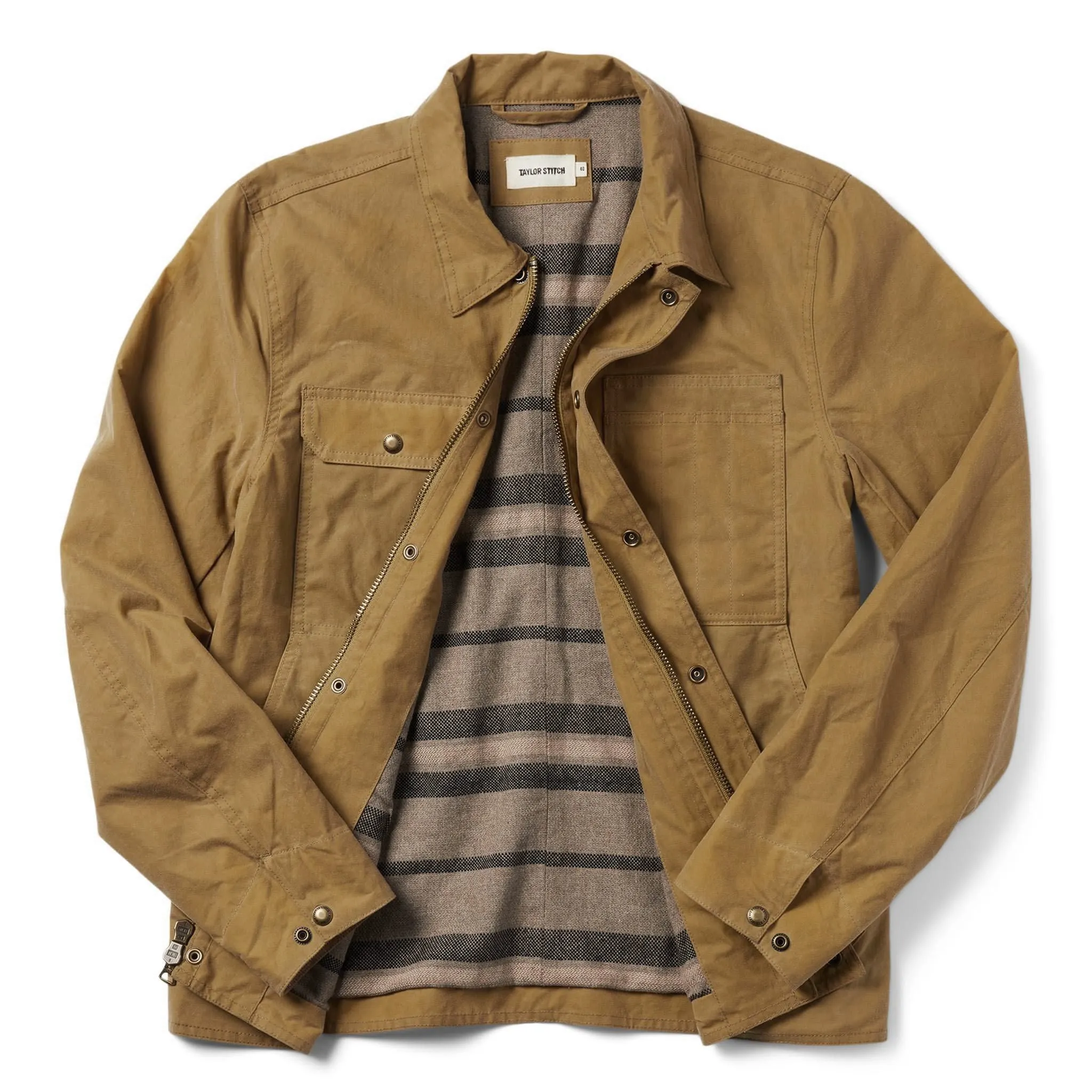 Longshore Jacket Harvest Tan Waxed Canvas Lined