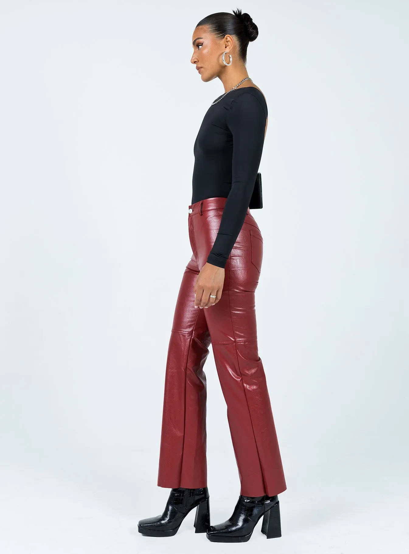 Macey Burgundy Pants