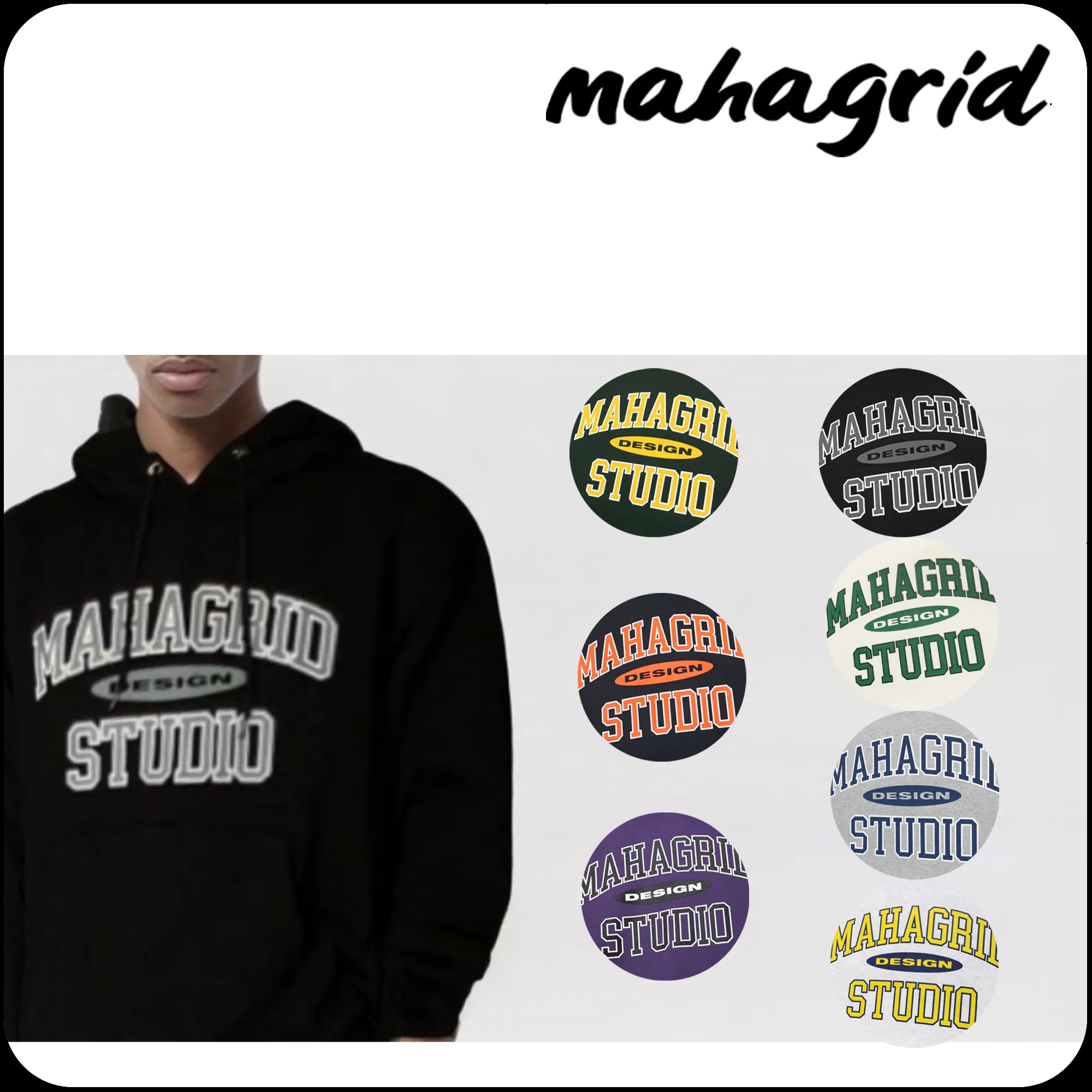 Mahagrid | Long Sleeve Logo Hoodies - Unisex Street Style