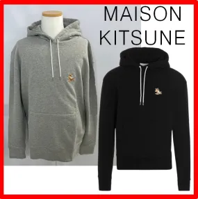 Maison Kitsune Unisex Hoodies | Street Style Logo Design